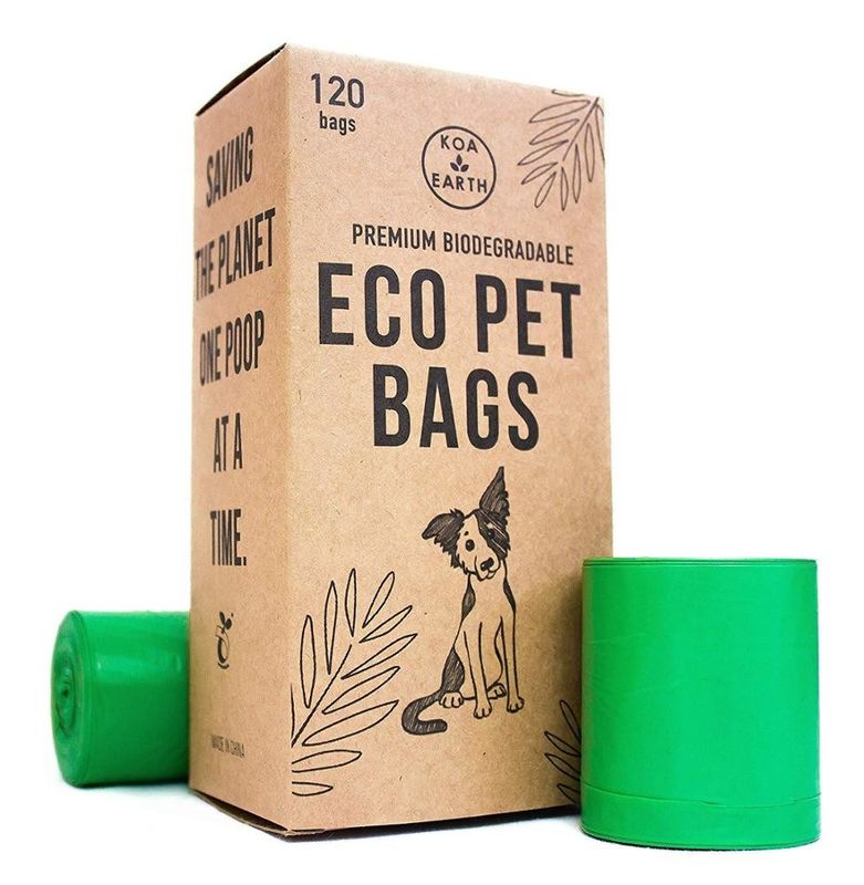 100% Compost Dog Products Doggie Poop Bag Refill Rolls with Dispenser
