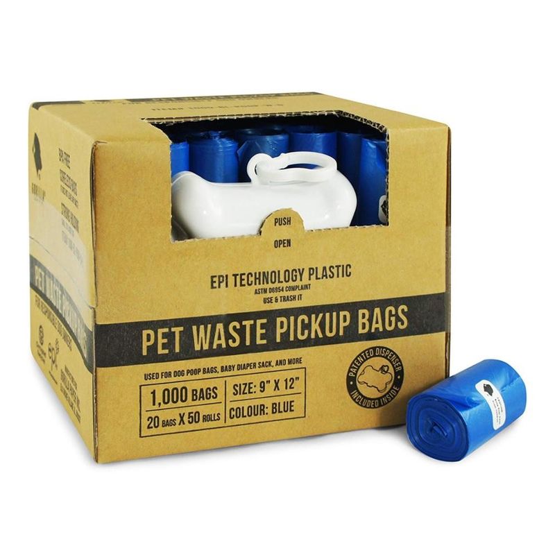 Extra Thick Biodegradable Dog Poop Bags 15 Bags / Roll With High Toughness