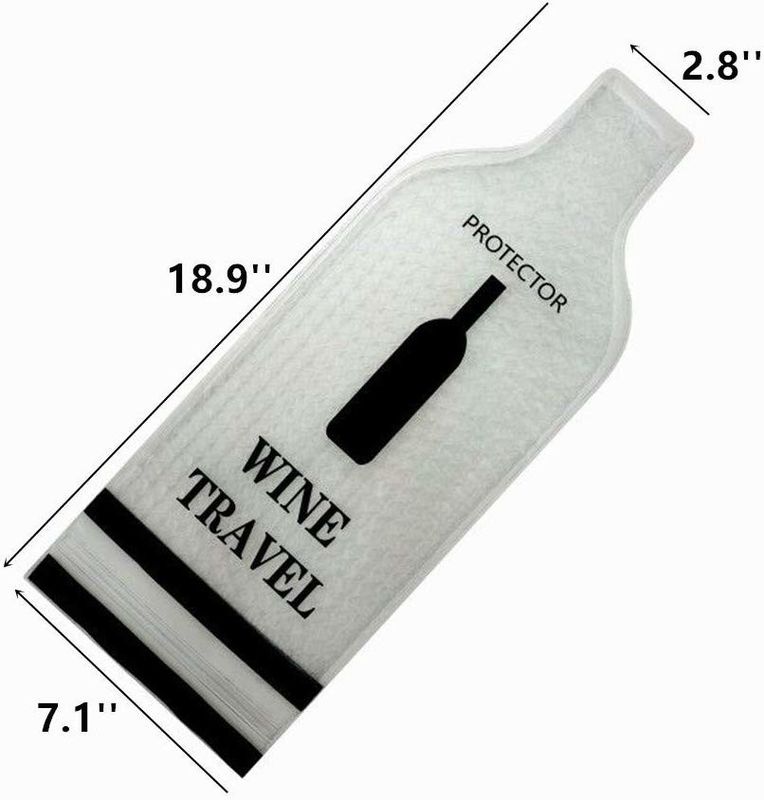 Custom Wine Wings Bottle Protector , Reusable Air Wrap Sleeves For Bottles