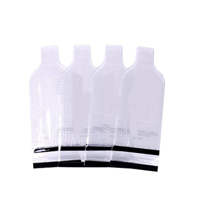 Triple Seal Protection Bubble Wrap Wine Bags Environmentally Friendly For Travel