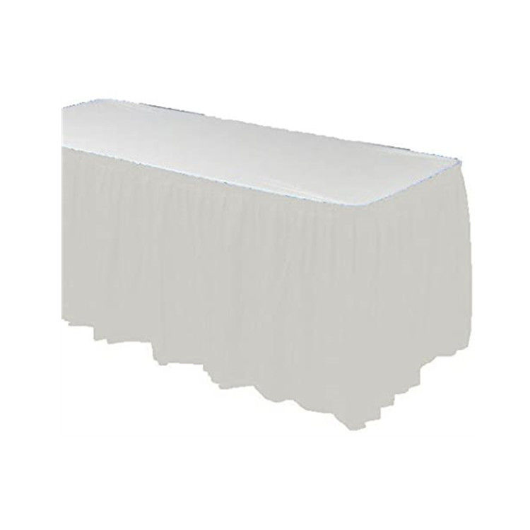 Solid Color Disposable Plastic Table Skirts