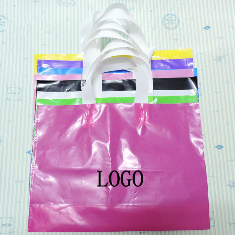 Colorful High-grade Plastic Shopping Bag Large Size Disposable Waterproof Handles Bags Convenient to Carry